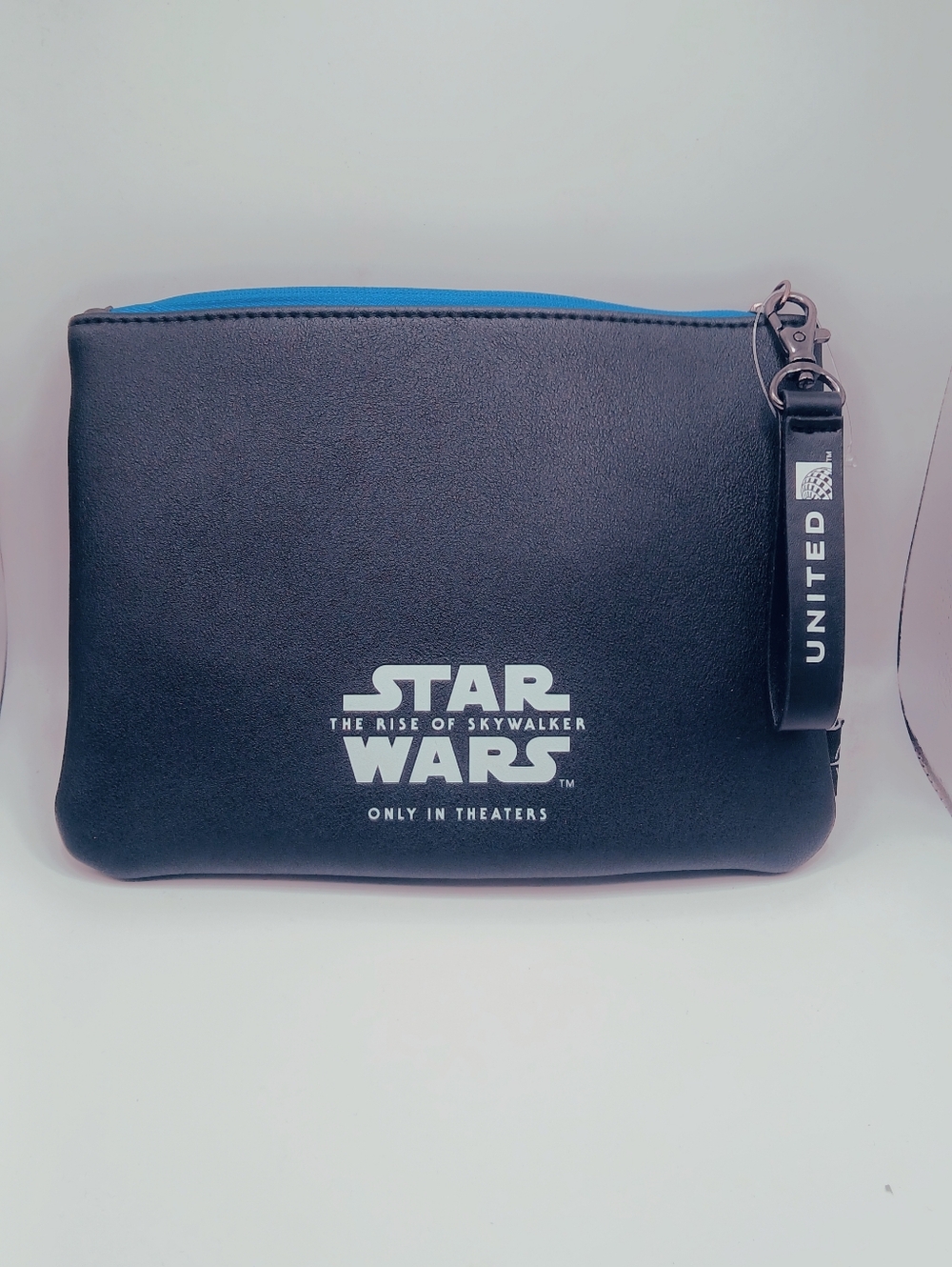 Star Wars Black Toiletry Pouch with Blue Zipper Accent